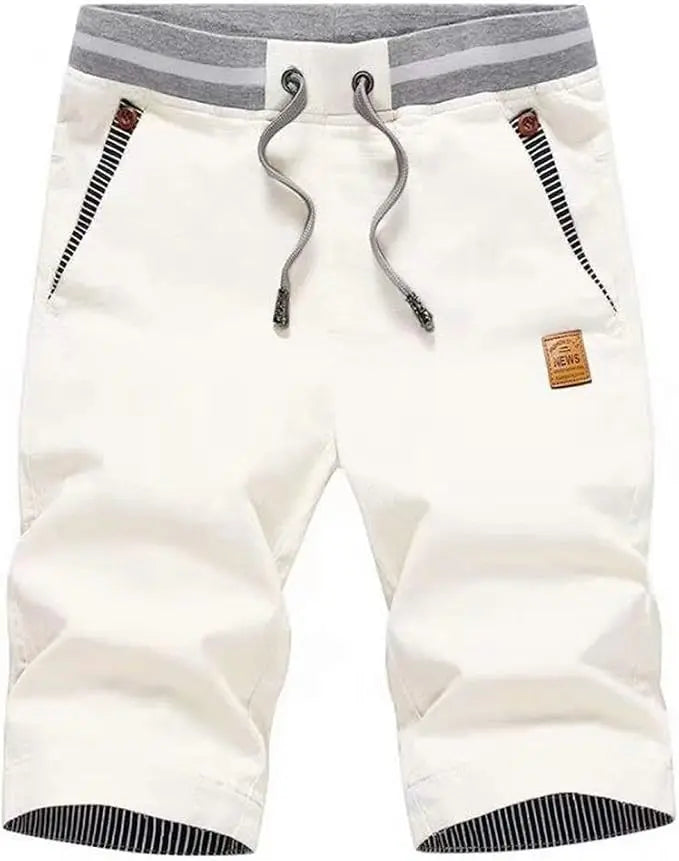 Tansozer Men's Shorts Casual Classic Fit Drawstring Summer Beach Shorts with Elastic Waist and Pockets WEARO