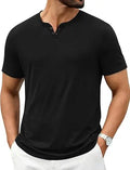 COOFANDY Men's T Shirts Short Sleeve Casual V Neck T-Shirt Soft Notch Neck Tee Classic Plain Shirts WEARO