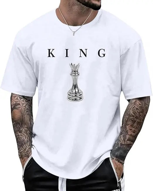 Men's King Chess Shirt Graphic Tees Designer Printed T Shirts for Men Urban Letter T-Shirt Streetwear WEARO