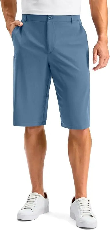 Pudolla Men's Golf Shorts with 4 Pockets 11"/13" Long Inseam Dress Shorts WEARO
