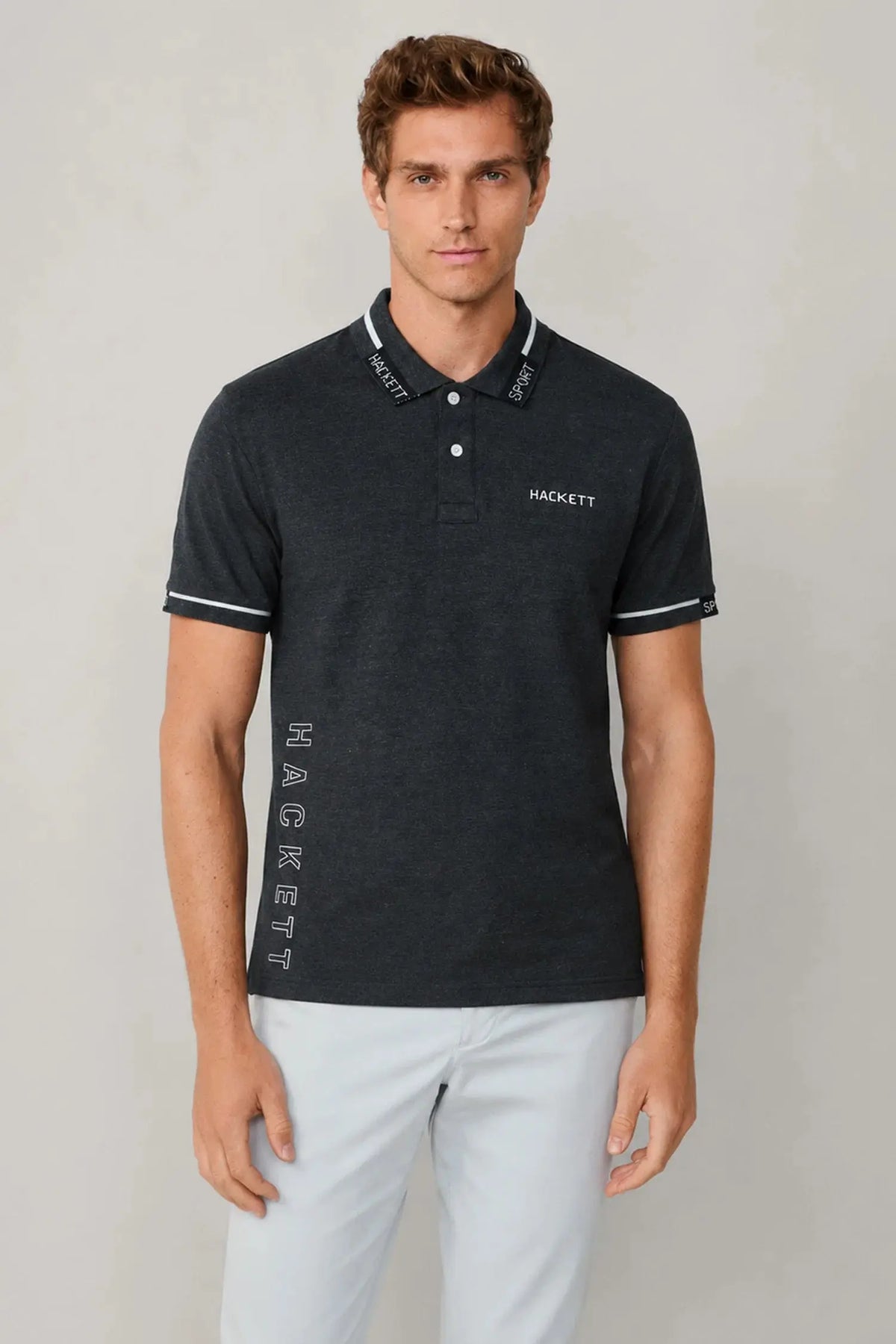 Hcket Contrast Stripe Detailing Men's Polo Shirt