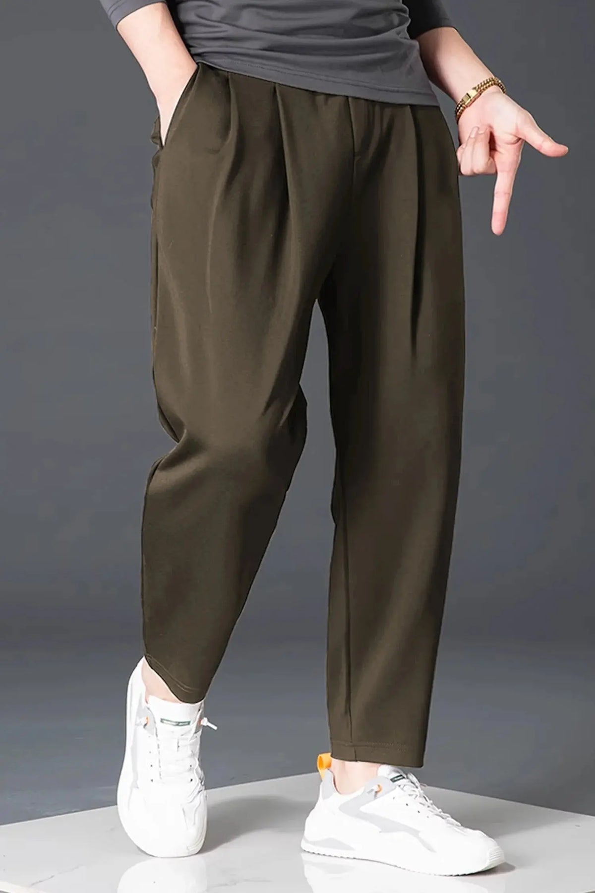 Wearo Comfort Front Plate Regular Straight-Fit Trouser WEARO